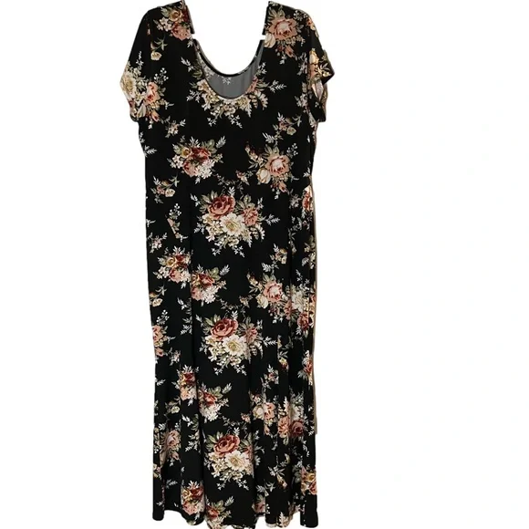 knee length dresses for ladies Harmony Sage Floral Maxi Dress Large main image 1